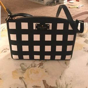 GUC black and white checkered crossbody